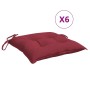 Cojines silla de jardín 6 uds tela Oxford rojo tinto 40x40x7 cm en Decoración | Comprar online en Foru.es
