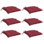 Cojines silla de jardín 6 uds tela Oxford rojo tinto 40x40x7 cm en Decoración | Comprar online en Foru.es