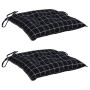 Cojines para silla 2 uds tela a cuadros negro 40x40x7 cm en Decoración | Comprar online en Foru.es