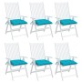 Cojines para silla 6 unidades tela turquesa 40x40x7 cm en Decoración | Comprar online en Foru.es