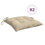 Cojines de palets de jardín 2 uds tela Oxford beige 50x50x7 cm en Decoración | Comprar online en Foru.es