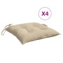 Cojines de palets de jardín 4 uds tela Oxford beige 50x50x7 cm en Decoración | Comprar online en Foru.es