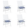 Cojines de silla 4 uds tela Oxford rayas azul blanco 50x50x7 cm en Decoración | Comprar online en Foru.es