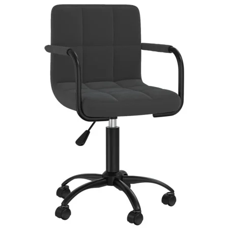 Silla de comedor giratoria de terciopelo negro de vidaXL, Sillas de comedor - Ref: Foro24-3088031, Precio: 89,02 €, Descuento: %