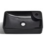 Lavabo de cerámica con agujero para grifo negro de vidaXL, Lavabos - Ref: Foro24-141935, Precio: 73,02 €, Descuento: %