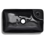 Lavabo de cerámica con agujero para grifo negro de vidaXL, Lavabos - Ref: Foro24-141935, Precio: 73,02 €, Descuento: %