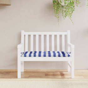 Cojín banco jardín tela Oxford a rayas azul y blanco 100x50x7cm en Decoración | Comprar online en Foru.es