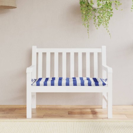 Cojín banco jardín tela Oxford a rayas azul y blanco 100x50x7cm en Decoración | Comprar online en Foru.es