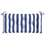 Cojín banco jardín tela Oxford a rayas azul y blanco 100x50x7cm en Decoración | Comprar online en Foru.es