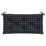 Cojín de banco jardín tela Oxford a cuadros negro 100x50x7 cm en Decoración | Comprar online en Foru.es