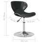 Silla de comedor cuero sintético negra de vidaXL, Sillas de comedor - Ref: Foro24-3088596, Precio: 81,48 €, Descuento: %