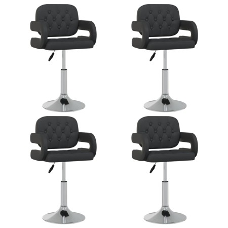 Sillas de comedor giratorias 4 unidades cuero sintético negro de vidaXL, Sillas de comedor - Ref: Foro24-3089107, Precio: 324...