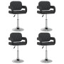 Sillas de comedor giratorias 4 unidades cuero sintético negro de vidaXL, Sillas de comedor - Ref: Foro24-3089107, Precio: 324...