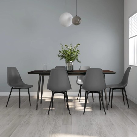 Sillas de comedor 6 unidades gris PP de vidaXL, Sillas de comedor - Ref: Foro24-3082343, Precio: 269,19 €, Descuento: %