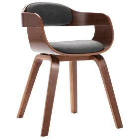 Silla de comedor madera curvada y tela gris oscuro de vidaXL, Sillas de comedor - Ref: Foro24-327332, Precio: 191,70 €, Descu...