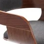 Geschwungener Esszimmerstuhl aus Holz und dunkelgrauem Stoff von vidaXL, Essstühle - Ref: Foro24-327332, Preis: 191,70 €, Rab...