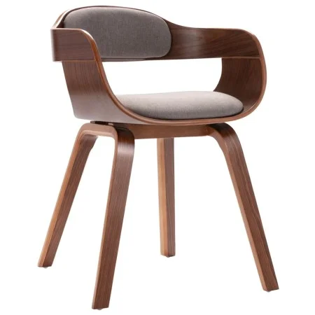 Silla de comedor de madera curvada y tela gris taupé de vidaXL, Sillas de comedor - Ref: Foro24-327334, Precio: 186,99 €, Des...