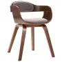Silla de comedor de madera curvada y tela gris taupé de vidaXL, Sillas de comedor - Ref: Foro24-327334, Precio: 186,99 €, Des...