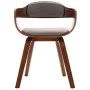 Silla de comedor de madera curvada y tela gris taupé de vidaXL, Sillas de comedor - Ref: Foro24-327334, Precio: 186,99 €, Des...