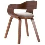 Silla de comedor de madera curvada y tela gris taupé de vidaXL, Sillas de comedor - Ref: Foro24-327334, Precio: 186,99 €, Des...