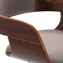 Silla de comedor de madera curvada y tela gris taupé de vidaXL, Sillas de comedor - Ref: Foro24-327334, Precio: 191,12 €, Des...