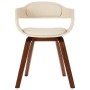 Silla de comedor de madera curvada y cuero artificial blanco de vidaXL, Sillas de comedor - Ref: Foro24-327330, Precio: 201,3...