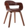 Sillas de comedor 2 unidades madera curvada y cuero sintético de vidaXL, Sillas de comedor - Ref: Foro24-327331, Precio: 206,...