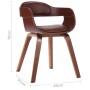 Sillas de comedor 2 unidades madera curvada y cuero sintético de vidaXL, Sillas de comedor - Ref: Foro24-327331, Precio: 206,...
