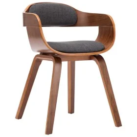 Esszimmerstuhl aus dunkelgrauem Stoff und gebogenem Holz von vidaXL, Essstühle - Ref: Foro24-283132, Preis: 202,38 €, Rabatt: %