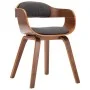Silla de comedor tela y madera curvada gris oscuro de vidaXL, Sillas de comedor - Ref: Foro24-283132, Precio: 202,38 €, Descu...