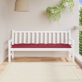 Cojín de banco de jardín tela Oxford rojo tinto 180x50x7 cm en Decoración | Comprar online en Foru.es