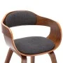 Silla de comedor tela y madera curvada gris oscuro de vidaXL, Sillas de comedor - Ref: Foro24-283132, Precio: 202,38 €, Descu...
