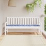 Cojín banco jardín tela Oxford a rayas azul y blanco 180x50x7cm en Decoración | Comprar online en Foru.es