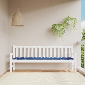 Cojín para banco jardín tela a rayas azul y blanco 200x50x7 cm en Decoración | Comprar online en Foru.es