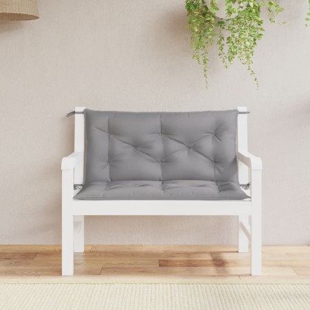 Cojines de banco de jardín 2 uds tela Oxford gris 100x50x7 cm en Decoración | Comprar online en Foru.es