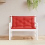 Cojines de banco de jardín 2 uds tela Oxford rojo 100x50x7 cm en Decoración | Comprar online en Foru.es