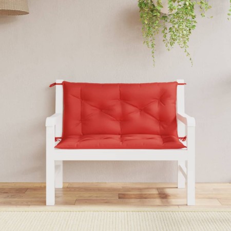 Cojines de banco de jardín 2 uds tela Oxford rojo 100x50x7 cm en Decoración | Comprar online en Foru.es
