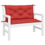 Cojines de banco de jardín 2 uds tela Oxford rojo 100x50x7 cm en Decoración | Comprar online en Foru.es