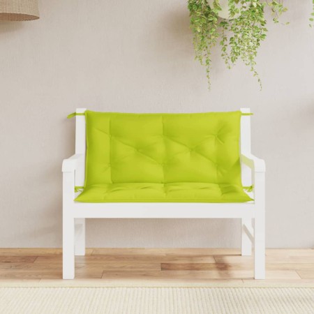 Cojines de banco de jardín 2 uds verde brillante 100x50x7 cm en Decoración | Comprar online en Foru.es