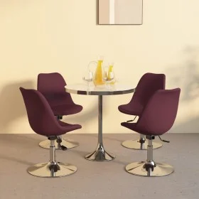 Drehbare Esszimmerstühle 4 Einheiten lila Stoff von vidaXL, Essstühle - Ref: Foro24-338333, Preis: 275,78 €, Rabatt: %