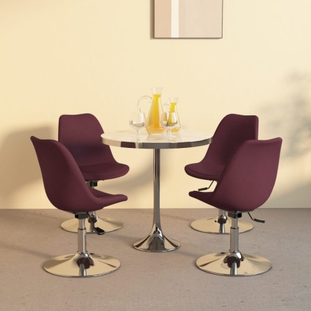 Sillas de comedor giratorias 4 unidades tela morado de vidaXL, Sillas de comedor - Ref: Foro24-338333, Precio: 279,81 €, Desc...