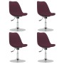 Sillas de comedor giratorias 4 unidades tela morado de vidaXL, Sillas de comedor - Ref: Foro24-338333, Precio: 279,81 €, Desc...