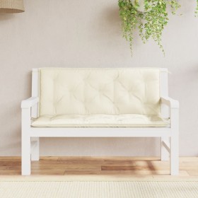 Cojines de banco de jardín 2 uds blanco crema 120x50x7 cm en Decoración | Comprar online en Foru.es