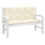 Cojines de banco de jardín 2 uds blanco crema 120x50x7 cm en Decoración | Comprar online en Foru.es