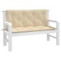 Cojines de banco de jardín 2 uds tela Oxford beige 120x50x7 cm en Decoración | Comprar online en Foru.es