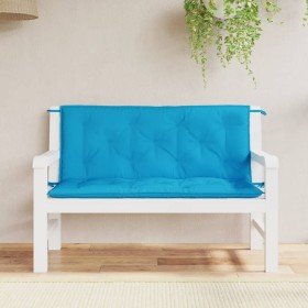Cojines de banco de jardín 2 uds azul claro 120x50x7 cm en Decoración | Comprar online en Foru.es