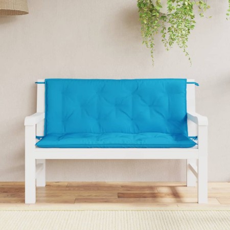 Cojines de banco de jardín 2 uds azul claro 120x50x7 cm en Decoración | Comprar online en Foru.es
