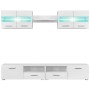 Mueble de salón de TV con luces LED blanco brillante 5 piezas de vidaXL, Muebles TV - Ref: Foro24-246027, Precio: 364,67 €, D...