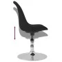 Sillas de comedor giratorias 4 unidades tela negro de vidaXL, Sillas de comedor - Ref: Foro24-338327, Precio: 309,82 €, Descu...