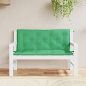 Cojines de banco de jardín 2 uds tela Oxford verde 120x50x7 cm en Decoración | Comprar online en Foru.es